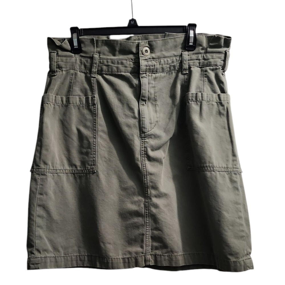 Joe's Utility Mini Skirt‎ Olive Green Pockets Casual Cotton Blend Size 32